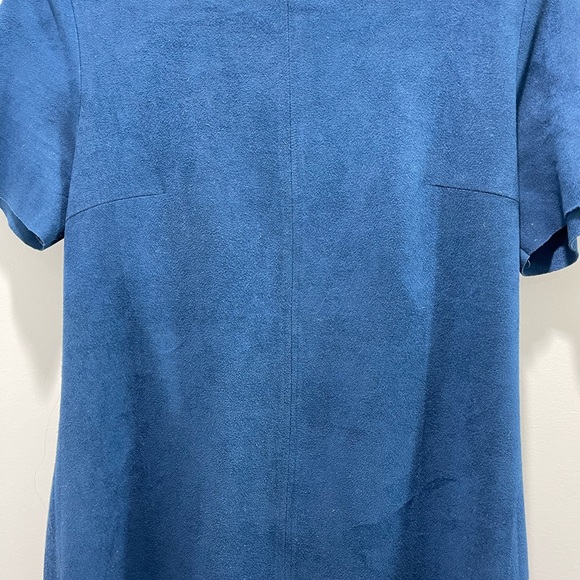 Harper & Me, blue suede mini dress - Picture 2 of 4